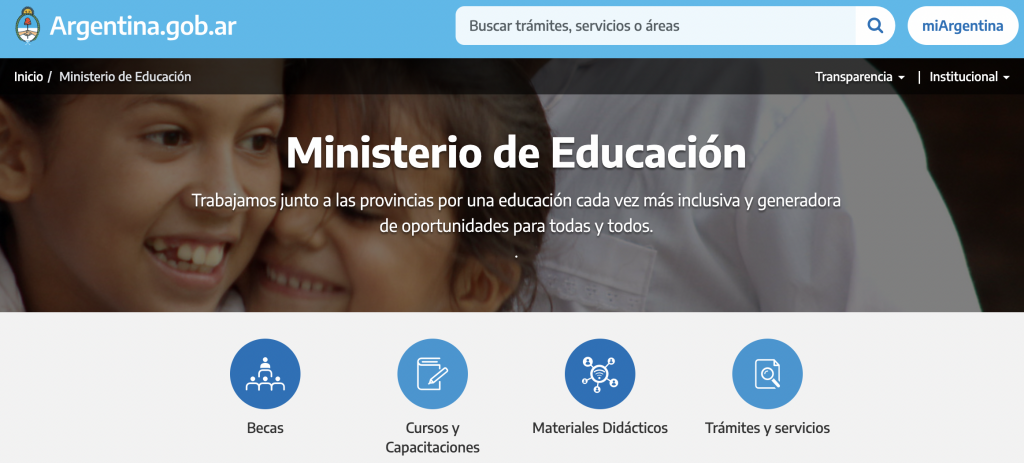 Web oficial gobierno argentino