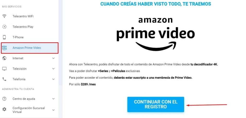  Cuánto está Amazon en Telecentro